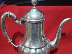 Ceainic antic alpaca placata cu argint